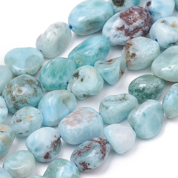 PandaHall Natural Larimar Beads Strands, Nuggets, Tumbled Stone, 8~10x8~9x5.5~6mm, Hole: 0.5mm, about 43pcs/strand, 15.55 inch(39.5cm)...
PandaHall Natural Larimar Beads Strands, Nuggets, Tumbled Stone, 8~10x8~9x5.5~6mm, Hole: 0.5mm, about 43pcs/strand, 15.55 inch(39.5cm)...