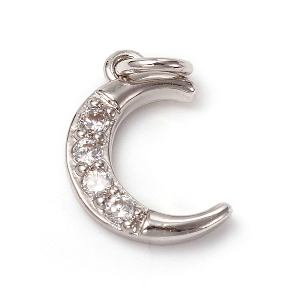 PandaHall Brass Micro Pave Clear Cubic Zirconia Charms, with Jump Rings, Long-Lasting Plated, Moon, Platinum, 14x10x2mm, Jump Ring: 5x0.7mm...
PandaHall Brass Micro Pave Clear Cubic Zirconia Charms, with Jump Rings, Long-Lasting Plated, Moon, Platinum, 14x10x2mm, Jump Ring: 5x0.7mm...