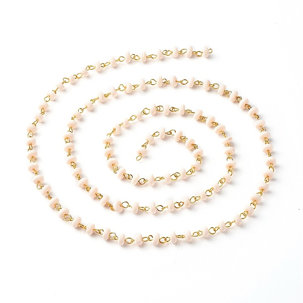 PandaHall Handmade Polymer Clay Beaded Chain, Link Chain, with Golden Iron Eye Pin, for Bracelet Necklace Making, Bisque, 7x3.5mm, about..., Orange
PandaHall Handmade Polymer Clay Beaded Chain, Link Chain, with Golden Iron Eye Pin, for Bracelet Necklace Making, Bisque, 7x3.5mm, about..., Orange
