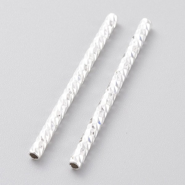PandaHall Brass Tube Beads, Long-Lasting Plated, Faceted Tube, 925 Sterling Silver Plated, 30x2mm, Hole: 1.2mm Brass Tube
PandaHall Brass Tube Beads, Long-Lasting Plated, Faceted Tube, 925 Sterling Silver Plated, 30x2mm, Hole: 1.2mm Brass Tube