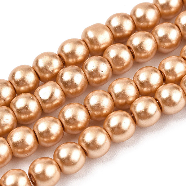 PandaHall Baking Painted Pearlized Glass Pearl Round Bead Strands, Sandy Brown, 4~5mm, Hole: 1mm, about 200~210pcs/strand, 31.4 inch Glass...
PandaHall Baking Painted Pearlized Glass Pearl Round Bead Strands, Sandy Brown, 4~5mm, Hole: 1mm, about 200~210pcs/strand, 31.4 inch Glass...