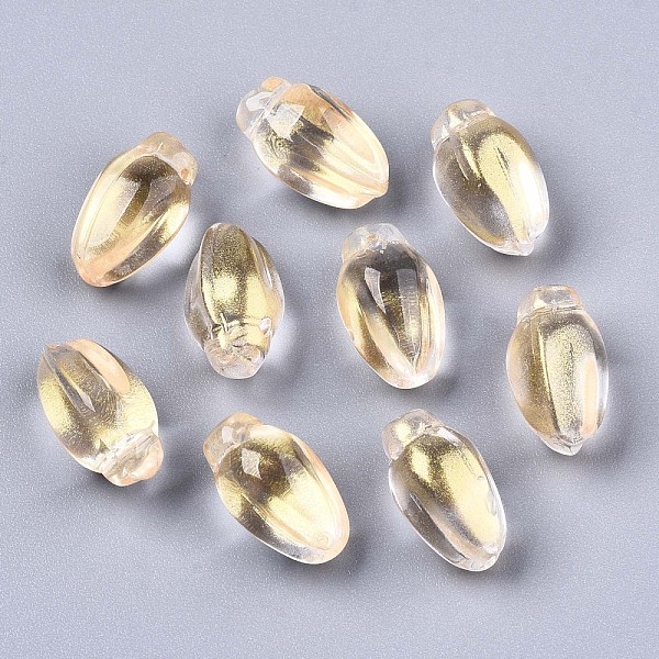 PandaHall Transparent Spray Painted Glass Beads, Two Tone, with Glitter Powder, Flower, Champagne Yellow, 15x9x8mm, Hole: 1.2mm Glass Flower
PandaHall Transparent Spray Painted Glass Beads, Two Tone, with Glitter Powder, Flower, Champagne Yellow, 15x9x8mm, Hole: 1.2mm Glass Flower