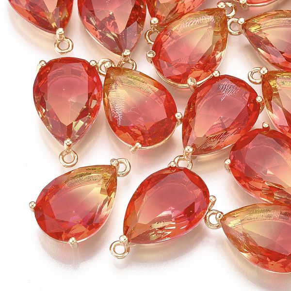 PandaHall Glass Pendants, with Brass Findings, Faceted, teardrop, Golden, Colorful, 22x13x9mm, Hole: 1.5mm Brass+Glass Teardrop
PandaHall Glass Pendants, with Brass Findings, Faceted, teardrop, Golden, Colorful, 22x13x9mm, Hole: 1.5mm Brass+Glass Teardrop