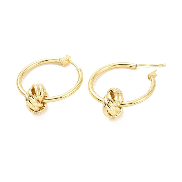 PandaHall Brass Knot Hoop Earrings for Women, Cadmium Free & Lead Free, Light Gold, 30x25x10.5mm, Pin: 0.9mm Brass Round
PandaHall Brass Knot Hoop Earrings for Women, Cadmium Free & Lead Free, Light Gold, 30x25x10.5mm, Pin: 0.9mm Brass Round