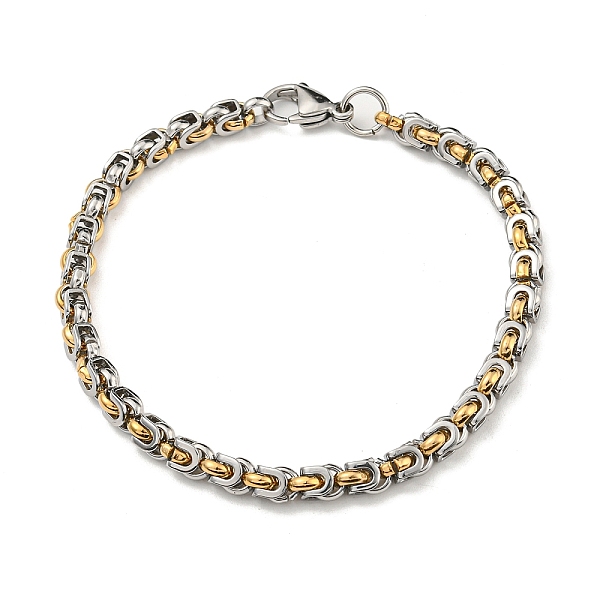 PandaHall Two Tone 304 Stainless Steel Byzantine Chain Bracelet, Golden & Stainless Steel Color, 8-7/8 inch(22.6cm), Wide: 5.5mm 304...
PandaHall Two Tone 304 Stainless Steel Byzantine Chain Bracelet, Golden & Stainless Steel Color, 8-7/8 inch(22.6cm), Wide: 5.5mm 304...