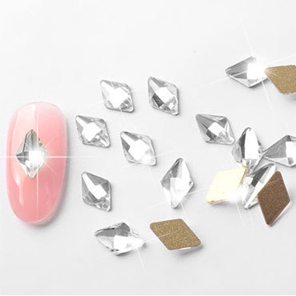 PandaHall Flat Back Glass Rhinestone Cabochons, Nail Art Decoration Accessories, Faceted, Rhombus, Crystal, 8x5mm, 10pcs/bag Rhinestone..., Clear
PandaHall Flat Back Glass Rhinestone Cabochons, Nail Art Decoration Accessories, Faceted, Rhombus, Crystal, 8x5mm, 10pcs/bag Rhinestone..., Clear