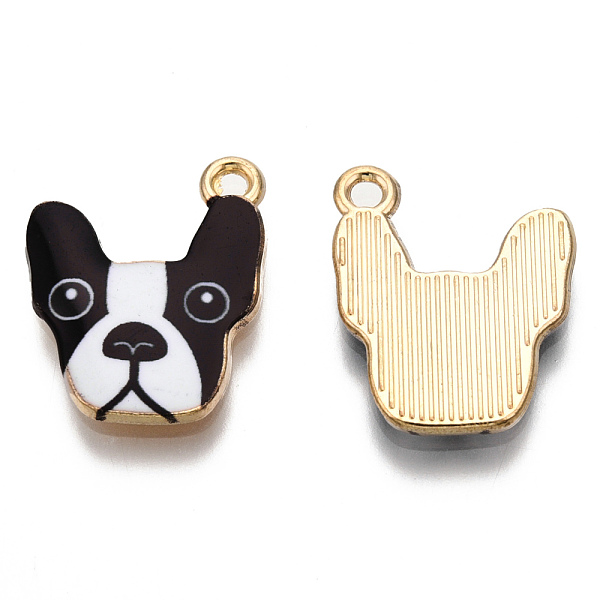 PandaHall Rack Plating Alloy Enamel Pendants, Cadmium Free & Nickel Free & Lead Free, Light Gold, Dog, Black, 19x15x2mm, Hole: 1.6mm...
PandaHall Rack Plating Alloy Enamel Pendants, Cadmium Free & Nickel Free & Lead Free, Light Gold, Dog, Black, 19x15x2mm, Hole: 1.6mm...
