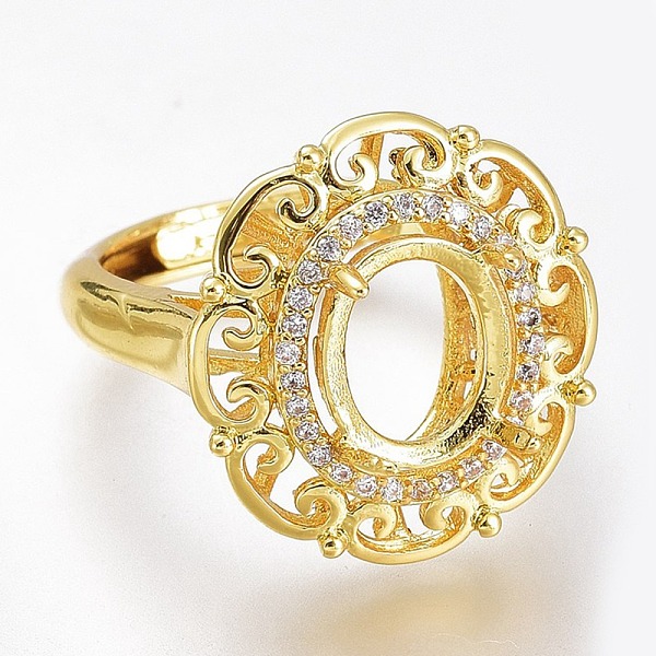 PandaHall Adjustable Brass Micro Pave Clear Cubic Zirconia Finger Ring Components, 4 Claw Prong Ring Settings, Long-Lasting Plated, Flower...
PandaHall Adjustable Brass Micro Pave Clear Cubic Zirconia Finger Ring Components, 4 Claw Prong Ring Settings, Long-Lasting Plated, Flower...