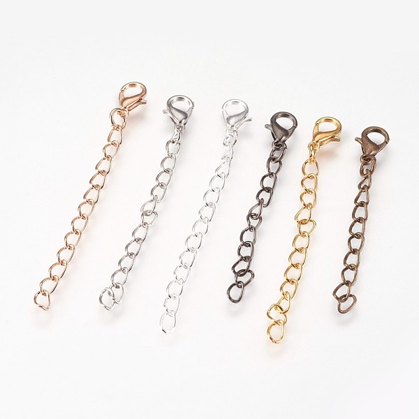 PandaHall Iron Chain Extender, with Alloy Lobster Claw Clasps, Rack Plating, Mixed Color, 60~68x3.5mm, Clasp: 12x7x3mm Iron
PandaHall Iron Chain Extender, with Alloy Lobster Claw Clasps, Rack Plating, Mixed Color, 60~68x3.5mm, Clasp: 12x7x3mm Iron