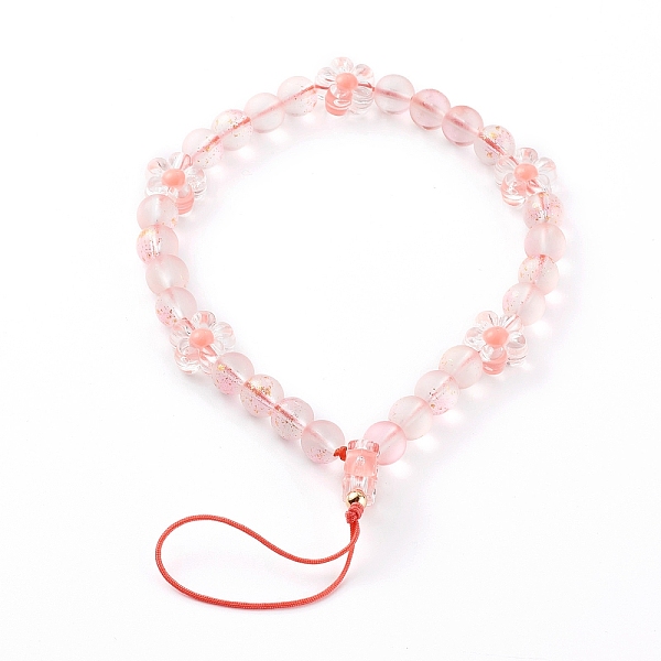 PandaHall Frosted Round Spray Painted Glass Beaded Mobile Straps, with Acrylic Flower Beads and Nylon Thread, Pink, 19cm Glass Pink
PandaHall Frosted Round Spray Painted Glass Beaded Mobile Straps, with Acrylic Flower Beads and Nylon Thread, Pink, 19cm Glass Pink