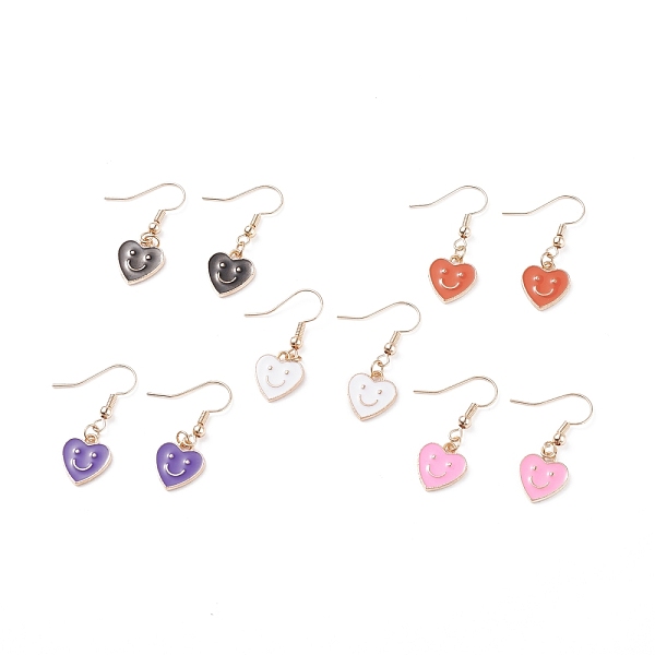 PandaHall Heart with Smiling Face Enamel Dangle Earrings, Brass Drop Earrings for Women, Mixed Color, 32mm, Pin: 0.7mm Alloy Smiling Face..., Multicolor
PandaHall Heart with Smiling Face Enamel Dangle Earrings, Brass Drop Earrings for Women, Mixed Color, 32mm, Pin: 0.7mm Alloy Smiling Face..., Multicolor
