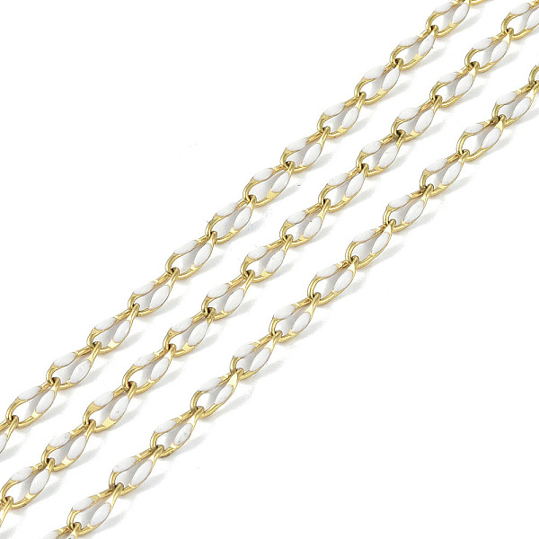 PandaHall Ion Plating(IP) 304 Stainless Steel Dapped Chains, with Enamel with Spool, Unwelded, White, 8.5x4x1.5mm 304 Stainless Steel White
PandaHall Ion Plating(IP) 304 Stainless Steel Dapped Chains, with Enamel with Spool, Unwelded, White, 8.5x4x1.5mm 304 Stainless Steel White