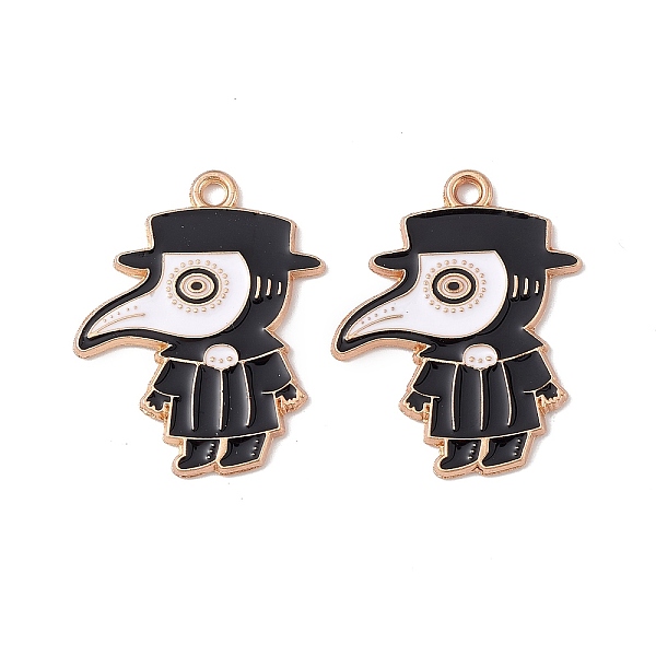 PandaHall Alloy Enamel Pendants, Light Gold, Plague Doctor Crow Charm, Black, 25.5x21.5x1.5mm, Hole: 1.5mm Alloy+Enamel Bird Black
PandaHall Alloy Enamel Pendants, Light Gold, Plague Doctor Crow Charm, Black, 25.5x21.5x1.5mm, Hole: 1.5mm Alloy+Enamel Bird Black