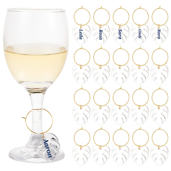 PandaHall Transparent Acrylic Leaf Wine Glass Charms, with Brass Hoop Earring Findings, Clear, 58mm, 24pcs/set Acrylic Leaf Clear
PandaHall Transparent Acrylic Leaf Wine Glass Charms, with Brass Hoop Earring Findings, Clear, 58mm, 24pcs/set Acrylic Leaf Clear