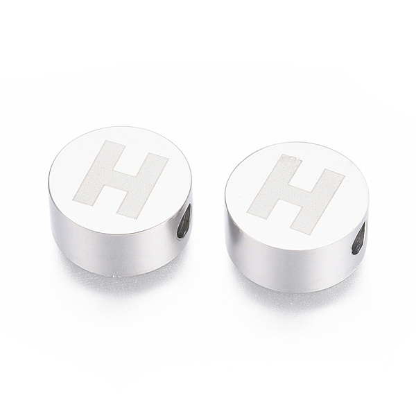 PandaHall 304 Stainless Steel Beads, Flat Round with Letter, Letter.H, 10x4.5mm, Hole: 2mm 304 Stainless Steel Flat Round
PandaHall 304 Stainless Steel Beads, Flat Round with Letter, Letter.H, 10x4.5mm, Hole: 2mm 304 Stainless Steel Flat Round