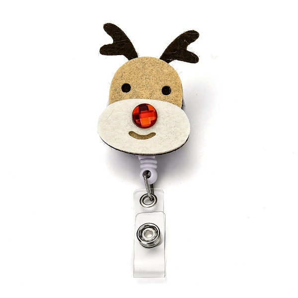 PandaHall Christmas Reindeer/Stag/Deer Felt & ABS Plastic Badge Reel, Retractable Badge Holder, with Iron Alligator Clip, Platinum, Antique...
PandaHall Christmas Reindeer/Stag/Deer Felt & ABS Plastic Badge Reel, Retractable Badge Holder, with Iron Alligator Clip, Platinum, Antique...