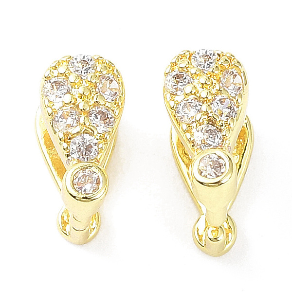 PandaHall Rack Plating Brass Micro Pave Cubic Zirconia Snap on Bails, Long-Lasting Plated, Teardrop, Real 18K Gold Plated, 8.5x4.5mm..., Clear
PandaHall Rack Plating Brass Micro Pave Cubic Zirconia Snap on Bails, Long-Lasting Plated, Teardrop, Real 18K Gold Plated, 8.5x4.5mm..., Clear