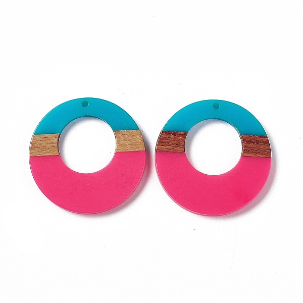 PandaHall Opaque Resin & Walnut Wood Pendants, Ring Charms, Deep Pink, 38x3.5mm, Hole: 2mm Resin+Wood Ring
PandaHall Opaque Resin & Walnut Wood Pendants, Ring Charms, Deep Pink, 38x3.5mm, Hole: 2mm Resin+Wood Ring