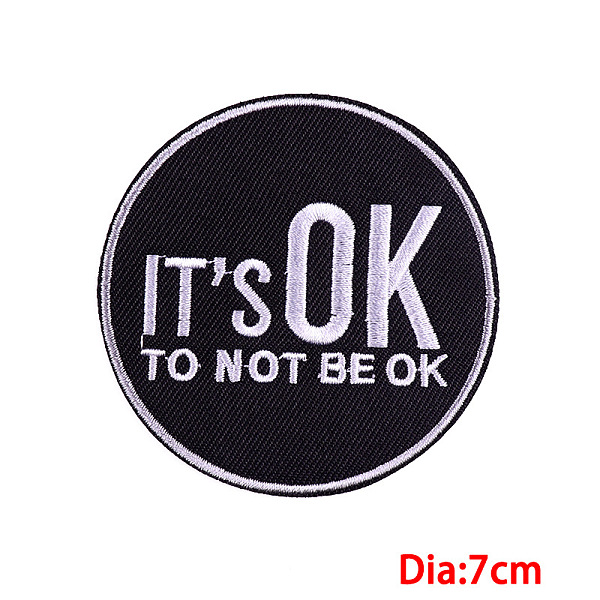 PandaHall Computerized Embroidery Cloth Iron on/Sew on Patches, Word Pattern Costume Accessories, Round Pattern, 70mm Cloth Round
PandaHall Computerized Embroidery Cloth Iron on/Sew on Patches, Word Pattern Costume Accessories, Round Pattern, 70mm Cloth Round