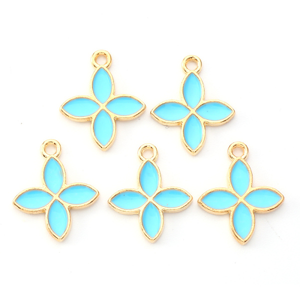 PandaHall Light Gold Plated Alloy Enamel Pendants, Flower, Cyan, 17.8x14.5x1.5mm, Hole: 1.6mm Alloy+Enamel Flower Cyan
PandaHall Light Gold Plated Alloy Enamel Pendants, Flower, Cyan, 17.8x14.5x1.5mm, Hole: 1.6mm Alloy+Enamel Flower Cyan
