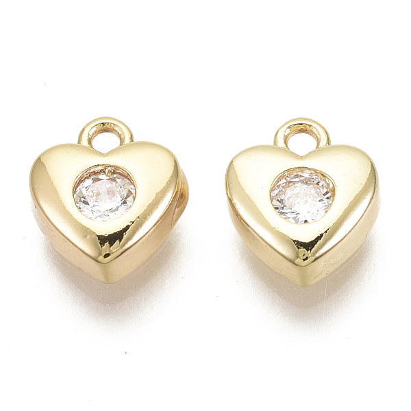 PandaHall Brass Micro Pave Cubic Zirconia Charms, Heart, Nickel Free, Real 18K Gold Plated, Clear, 8x7x2.5mm, Hole: 1.2mm Brass+Cubic...
PandaHall Brass Micro Pave Cubic Zirconia Charms, Heart, Nickel Free, Real 18K Gold Plated, Clear, 8x7x2.5mm, Hole: 1.2mm Brass+Cubic...