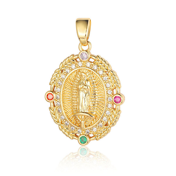 PandaHall Brass Micro Pave Colorful Cubic Zirconia Pendants, Oval with Virgin Mary Charms, Real 18K Gold Plated, 26x19x2.7mm Brass+Cubic...
PandaHall Brass Micro Pave Colorful Cubic Zirconia Pendants, Oval with Virgin Mary Charms, Real 18K Gold Plated, 26x19x2.7mm Brass+Cubic...