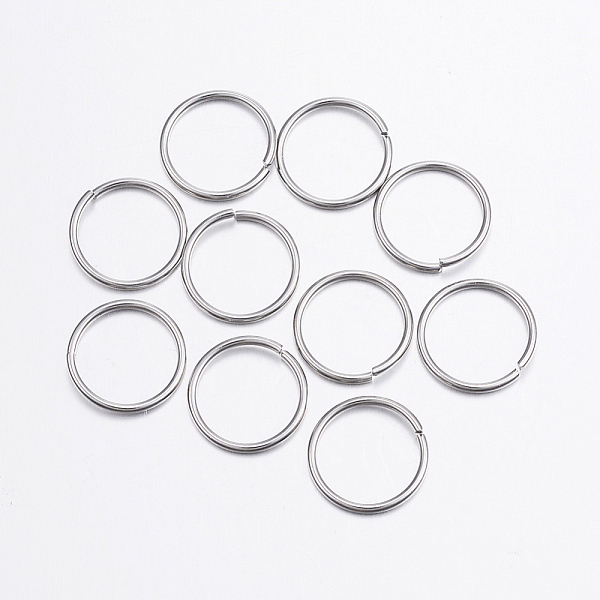 PandaHall 304 Stainless Steel Open Jump Rings, Stainless Steel Color, 18 Gauge, 12x1mm, Inner diameter: 10mm, about 45pcs/10g 304 Stainless...
PandaHall 304 Stainless Steel Open Jump Rings, Stainless Steel Color, 18 Gauge, 12x1mm, Inner diameter: 10mm, about 45pcs/10g 304 Stainless...