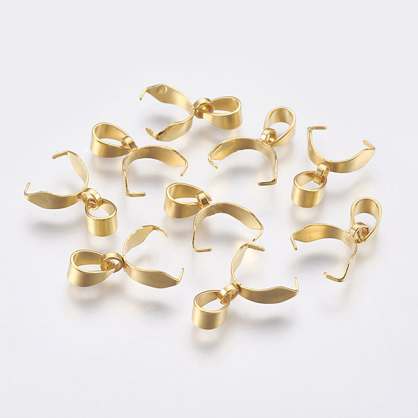 PandaHall 304 Stainless Steel Pinch Bails, Golden, 16.5mm, Hole: 3.5x4.5mm, Pin: 0.7mm, Bail: 12x3.5mm 304 Stainless Steel
PandaHall 304 Stainless Steel Pinch Bails, Golden, 16.5mm, Hole: 3.5x4.5mm, Pin: 0.7mm, Bail: 12x3.5mm 304 Stainless Steel
