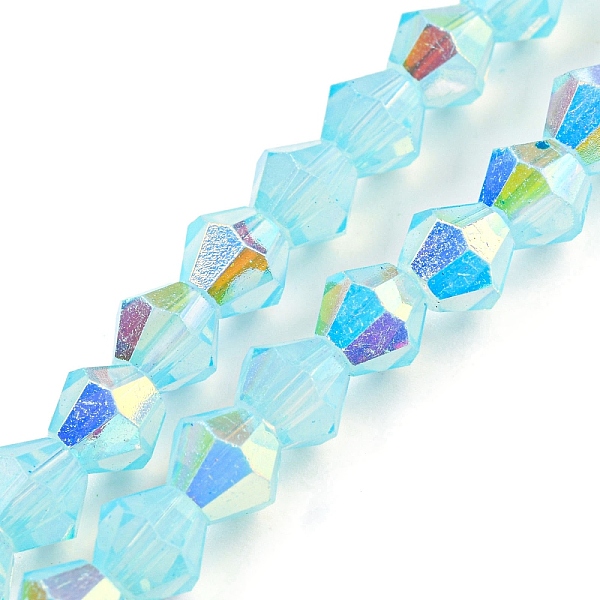 PandaHall Baking Painted Transparent Glass Beads Strands, Half Electroplate, AB Color Plated, Faceted, Bicone, Cyan, 6x5.5mm, Hole: 1mm...
PandaHall Baking Painted Transparent Glass Beads Strands, Half Electroplate, AB Color Plated, Faceted, Bicone, Cyan, 6x5.5mm, Hole: 1mm...