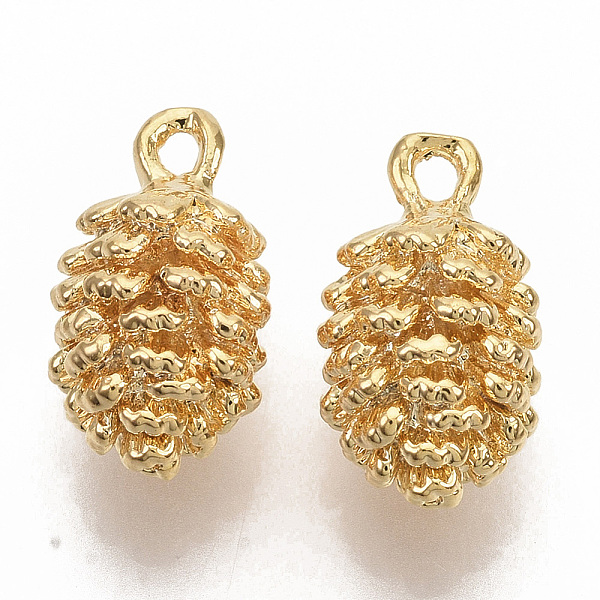 PandaHall Brass Charms, Nickel Free, Real 18K Gold Plated, Conifer cone, 12x7x7mm, Hole: 1mm Brass Fruit
PandaHall Brass Charms, Nickel Free, Real 18K Gold Plated, Conifer cone, 12x7x7mm, Hole: 1mm Brass Fruit
