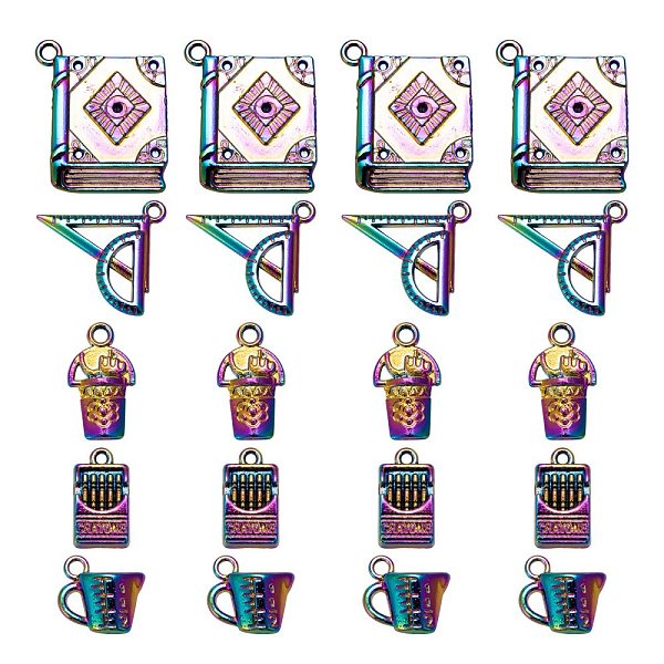 PandaHall 20Pcs 5 Style Alloy Pendants for Teachers' Day, Cadmium Free & Nickel Free & Lead Free, Triangle Ruler & Crayon Box & Measuring...
PandaHall 20Pcs 5 Style Alloy Pendants for Teachers' Day, Cadmium Free & Nickel Free & Lead Free, Triangle Ruler & Crayon Box & Measuring...