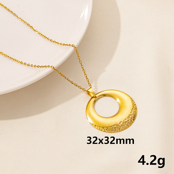PandaHall 304 Stainless Steel Hollow Round Pendant Necklaces, Cable Chain Necklaces Stainless Steel
PandaHall 304 Stainless Steel Hollow Round Pendant Necklaces, Cable Chain Necklaces Stainless Steel