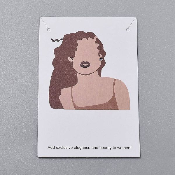 PandaHall Cardboard Jewelry Display Cards, for Hanging Earring & Necklace Display, Rectangle, Women Pattern, Saddle Brown, 9x6x0.05cm, Hole...
PandaHall Cardboard Jewelry Display Cards, for Hanging Earring & Necklace Display, Rectangle, Women Pattern, Saddle Brown, 9x6x0.05cm, Hole...