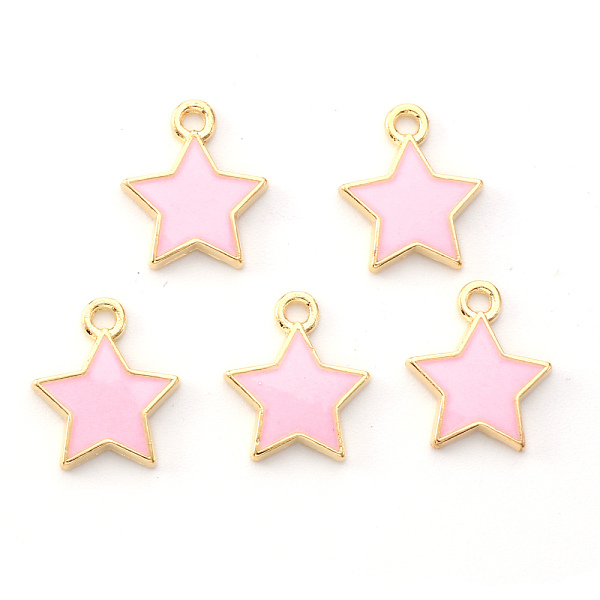 PandaHall Light Gold Plated Alloy Enamel Pendants, Star, Pearl Pink, 14x12.5x1.5mm, Hole: 1.2mm Alloy+Enamel Star
PandaHall Light Gold Plated Alloy Enamel Pendants, Star, Pearl Pink, 14x12.5x1.5mm, Hole: 1.2mm Alloy+Enamel Star