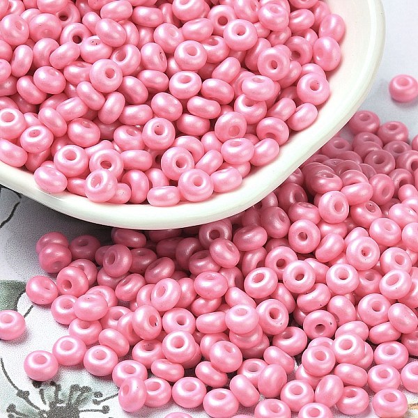 PandaHall Baking Paint Luster Glass Seed Beads, Donut, Hot Pink, 4x2.5mm, Hole: 1mm, 6205pcs/pound Glass Donut
PandaHall Baking Paint Luster Glass Seed Beads, Donut, Hot Pink, 4x2.5mm, Hole: 1mm, 6205pcs/pound Glass Donut