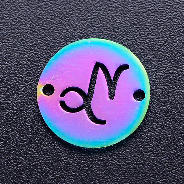 PandaHall Ion Plating(IP) 201 Stainless Steel Links, Flat Round with Constellation/Zodiac Sign, Rainbow Color, Capricorn, 12x1mm, Hole...
PandaHall Ion Plating(IP) 201 Stainless Steel Links, Flat Round with Constellation/Zodiac Sign, Rainbow Color, Capricorn, 12x1mm, Hole...