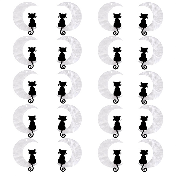 PandaHall 20Pcs Opaque Acrylic Pendants, Black Cat Sitting on the Crescent Moon Charms, for Jewelry Necklace Earring Making Crafts, White...
PandaHall 20Pcs Opaque Acrylic Pendants, Black Cat Sitting on the Crescent Moon Charms, for Jewelry Necklace Earring Making Crafts, White...