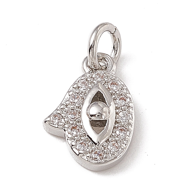 PandaHall Brass Micro Pave Clear Cubic Zirconia Charms, with Open Jump Rings, Hand with Eye, Platinum, 11.2x7.7x2.5mm, Jump Ring: 4.5x0.7mm...
PandaHall Brass Micro Pave Clear Cubic Zirconia Charms, with Open Jump Rings, Hand with Eye, Platinum, 11.2x7.7x2.5mm, Jump Ring: 4.5x0.7mm...