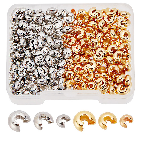 PandaHall ARRICRAFT 300Pcs 6 Styles Brass Crimp Beads Covers, Long-Lasting Plated, Platinum & Golden, 3~5.8x4~6.5x2~4mm, Hole: 1.2~2mm...
PandaHall ARRICRAFT 300Pcs 6 Styles Brass Crimp Beads Covers, Long-Lasting Plated, Platinum & Golden, 3~5.8x4~6.5x2~4mm, Hole: 1.2~2mm...