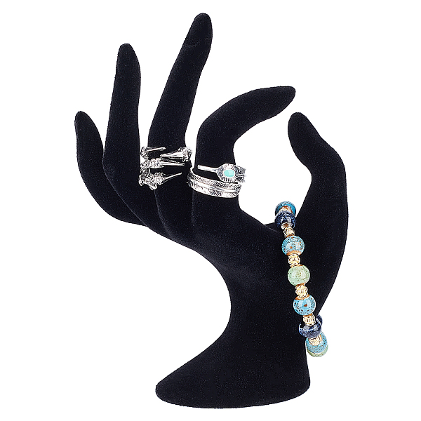 PandaHall Velet Hand Jewelry Display Holder, OK Shape Hand Ring Holder Mannequin Hand Display Jewelry Display Stand for Ring Bracelet..., Black
PandaHall Velet Hand Jewelry Display Holder, OK Shape Hand Ring Holder Mannequin Hand Display Jewelry Display Stand for Ring Bracelet..., Black