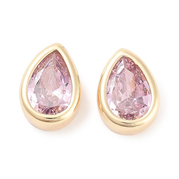 PandaHall Brass Cubic Zirconia Beads, Teardrop, Real 18K Gold Plated, Pink, 11x8x4mm, Hole: 2.5x1.2mm Brass+Cubic Zirconia Teardrop Pink
PandaHall Brass Cubic Zirconia Beads, Teardrop, Real 18K Gold Plated, Pink, 11x8x4mm, Hole: 2.5x1.2mm Brass+Cubic Zirconia Teardrop Pink