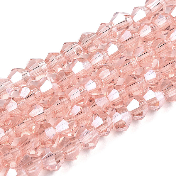 PandaHall Transparent Glass Beads Strands, Faceted, Bicone, Misty Rose, 3x2.5mm, Hole: 0.7mm, about 145~150pcs/strand, 16.34~16.54 inch...
PandaHall Transparent Glass Beads Strands, Faceted, Bicone, Misty Rose, 3x2.5mm, Hole: 0.7mm, about 145~150pcs/strand, 16.34~16.54 inch...