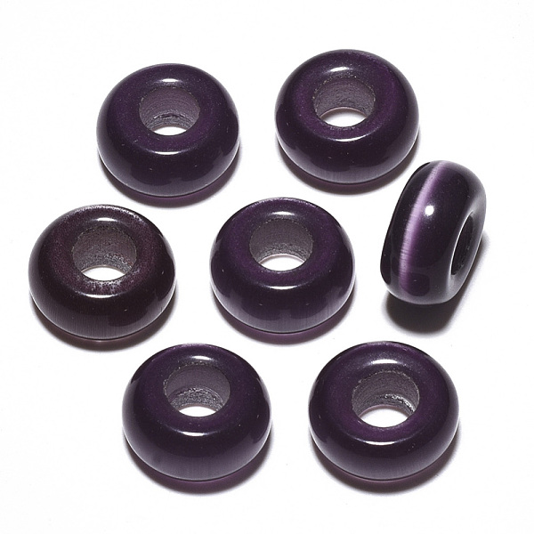 PandaHall Cat Eye European Beads, Large Hole Beads, Rondelle, Purple, 14x7mm, Hole: 5~6mm Cat Eye Rondelle Purple
PandaHall Cat Eye European Beads, Large Hole Beads, Rondelle, Purple, 14x7mm, Hole: 5~6mm Cat Eye Rondelle Purple