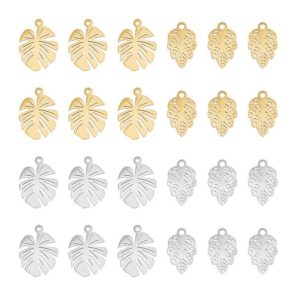 PandaHall Unicraftale 24Pcs 4 Style 304 Stainless Steel Pendants, Tropical Leaf Charms, Golden & Stainless Steel Color, 12~15.5x7.5~11x1mm...
PandaHall Unicraftale 24Pcs 4 Style 304 Stainless Steel Pendants, Tropical Leaf Charms, Golden & Stainless Steel Color, 12~15.5x7.5~11x1mm...