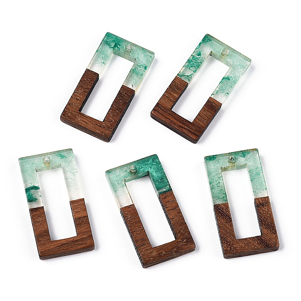 PandaHall Transparent Resin & Walnut Wood Pendants, with Glitter Powder, Hollow Rectangle Charms, Light Sea Green, 28x14.5x3.5mm, Hole...
PandaHall Transparent Resin & Walnut Wood Pendants, with Glitter Powder, Hollow Rectangle Charms, Light Sea Green, 28x14.5x3.5mm, Hole...