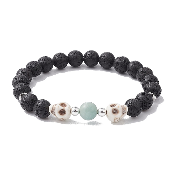 PandaHall Natural & Synthetic Mixed Gemstone Stretch Bracelets, Skull, Inner Diameter: 2-3/8 inch(6cm), Beads: 8~9mm Mixed Stone Skull
PandaHall Natural & Synthetic Mixed Gemstone Stretch Bracelets, Skull, Inner Diameter: 2-3/8 inch(6cm), Beads: 8~9mm Mixed Stone Skull