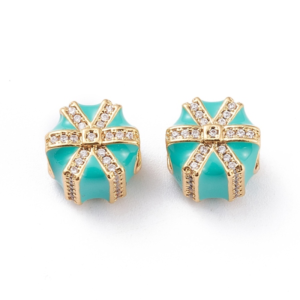 PandaHall Real 18K Gold Plated Brass European Beads, Large Hole Beads, with Enamel and Micro Pave Cubic Zirconia, Long-Lasting Plated, Gifts..., Cyan
PandaHall Real 18K Gold Plated Brass European Beads, Large Hole Beads, with Enamel and Micro Pave Cubic Zirconia, Long-Lasting Plated, Gifts..., Cyan