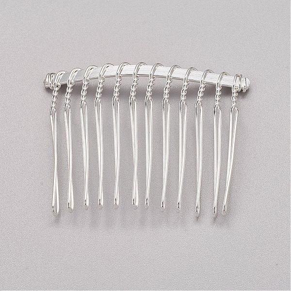 PandaHall Iron Hair Comb, Silver Color Plated, about 37mm wide, 49mm long Iron Silver
PandaHall Iron Hair Comb, Silver Color Plated, about 37mm wide, 49mm long Iron Silver