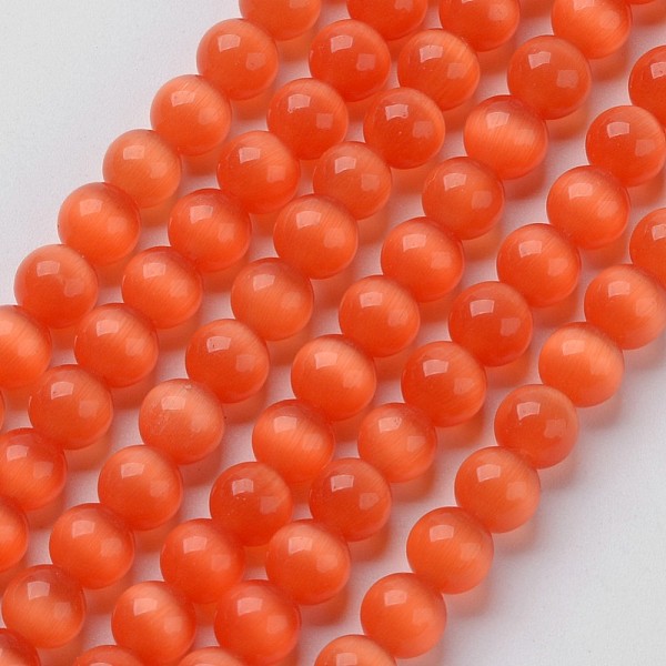 PandaHall Cat Eye Beads, Round, Orange Red, 8mm, Hole: 1mm, about 15.5 inch/strand, about 49pcs/strand Glass Round Red
PandaHall Cat Eye Beads, Round, Orange Red, 8mm, Hole: 1mm, about 15.5 inch/strand, about 49pcs/strand Glass Round Red