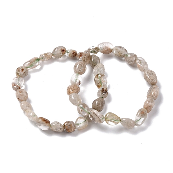 PandaHall Natural Lodolite Quartz Beaded Stretch Bracelets, Tumbled Stone, Nuggets, Inner Diameter: 2 inch(5~5.2cm) Lodolite Quartz
PandaHall Natural Lodolite Quartz Beaded Stretch Bracelets, Tumbled Stone, Nuggets, Inner Diameter: 2 inch(5~5.2cm) Lodolite Quartz